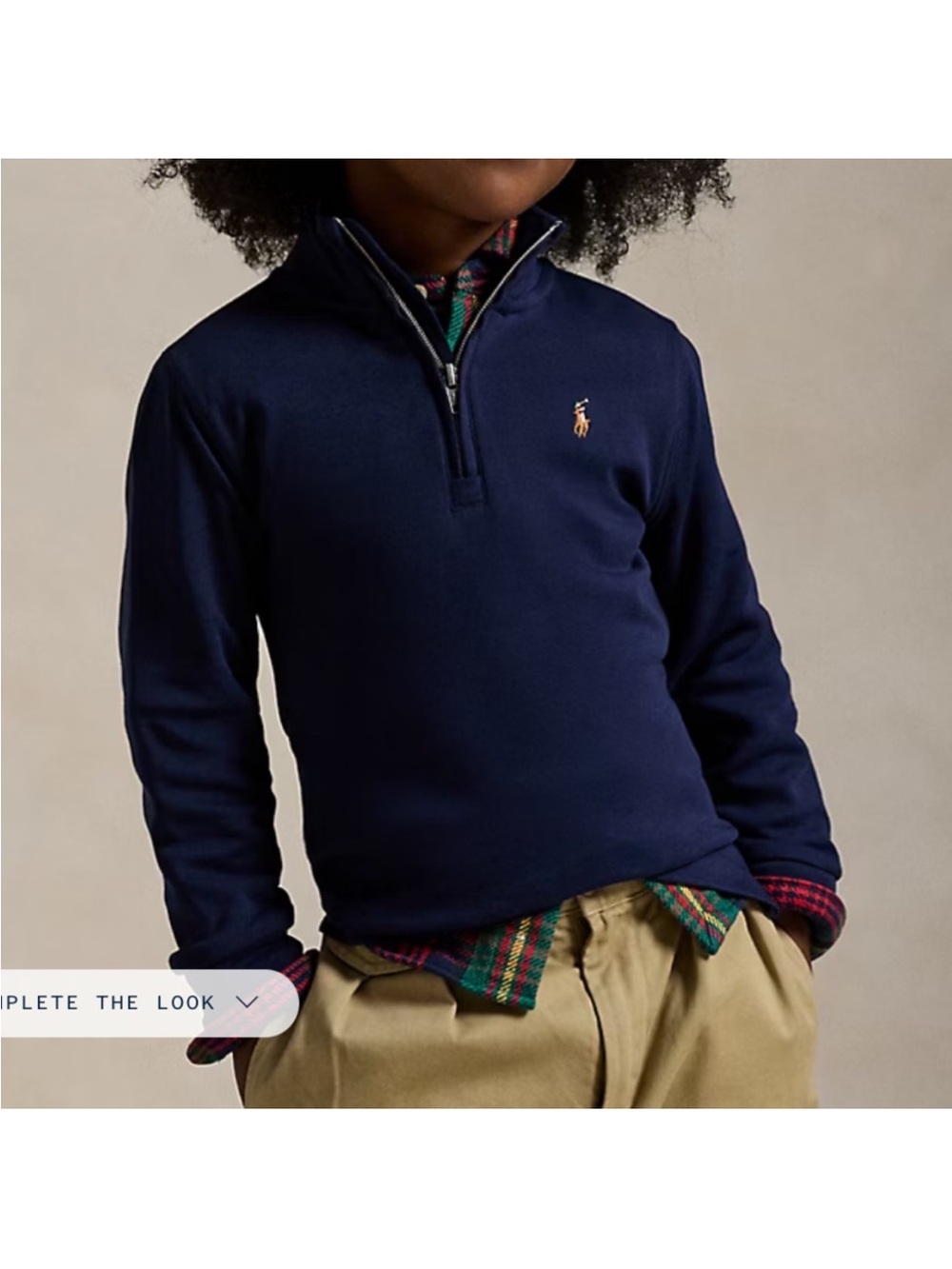 Polo Ralph Lauren Cotton
Interlock Quarter-Zip Pullover
Boys sz 8 preppy - Picture 2 of 8